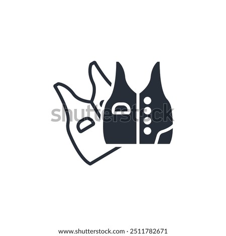 vest icon. vector.Editable stroke.linear style sign for use web design,logo.Symbol illustration.