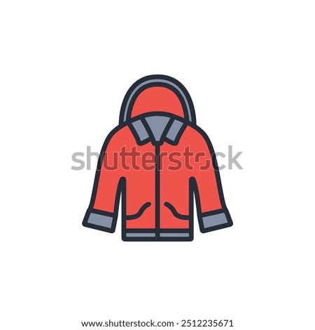 jacket icon. vector.Editable stroke.linear style sign for use web design,logo.Symbol illustration.