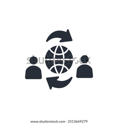 global movement icon. vector.Editable stroke.linear style sign for use web design,logo.Symbol illustration.