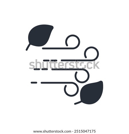 wind icon. vector.Editable stroke.linear style sign for use web design,logo.Symbol illustration.