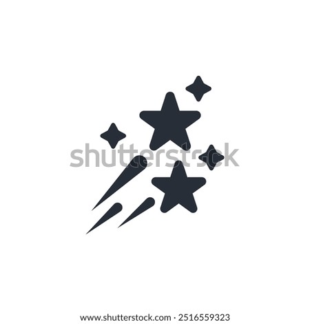 Shooting star icon. vector.Editable stroke.linear style sign for use web design,logo.Symbol illustration.