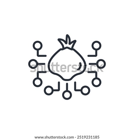 onion router icon. vector.Editable stroke.linear style sign for use web design,logo.Symbol illustration.