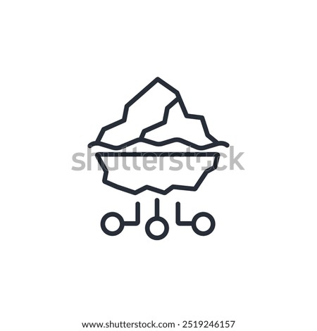 deep web icon. vector.Editable stroke.linear style sign for use web design,logo.Symbol illustration.