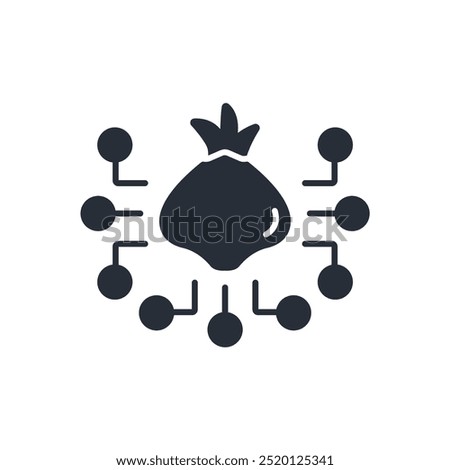 onion router icon. vector.Editable stroke.linear style sign for use web design,logo.Symbol illustration.