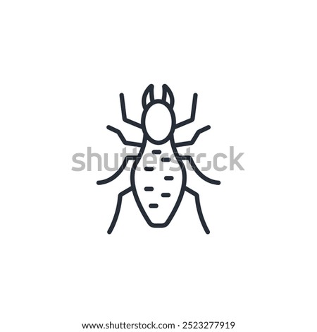 Termite icon. vector.Editable stroke.linear style sign for use web design,logo.Symbol illustration.