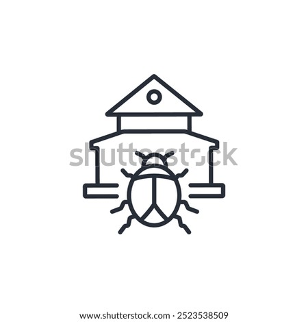 Household icon. vector.Editable stroke.linear style sign for use web design,logo.Symbol illustration.