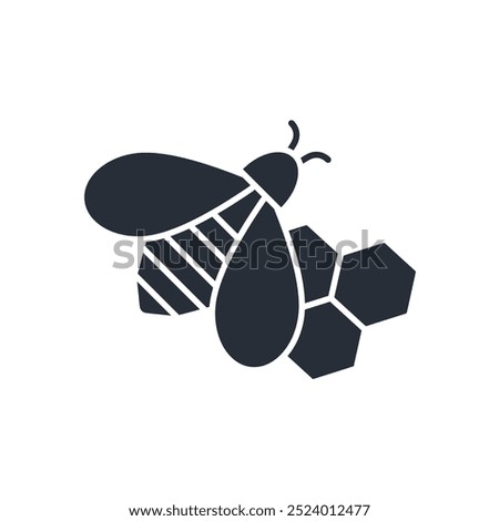 Bee icon. vector.Editable stroke.linear style sign for use web design,logo.Symbol illustration.