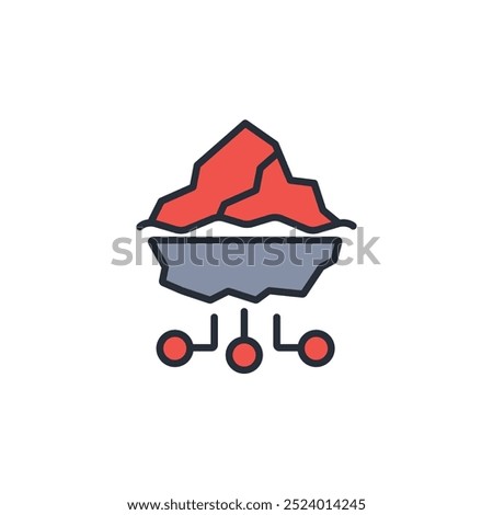 deep web icon. vector.Editable stroke.linear style sign for use web design,logo.Symbol illustration.