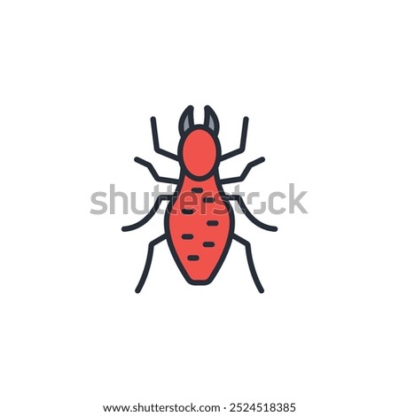 Termite icon. vector.Editable stroke.linear style sign for use web design,logo.Symbol illustration.