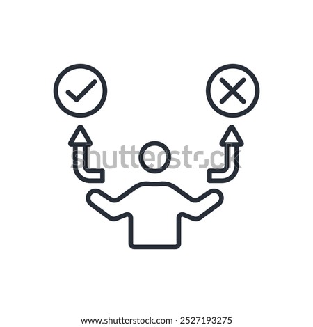 Decision icon. vector.Editable stroke.linear style sign for use web design,logo.Symbol illustration.