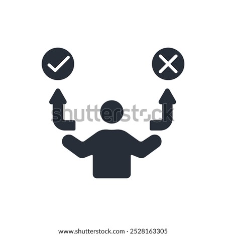 Decision icon. vector.Editable stroke.linear style sign for use web design,logo.Symbol illustration.