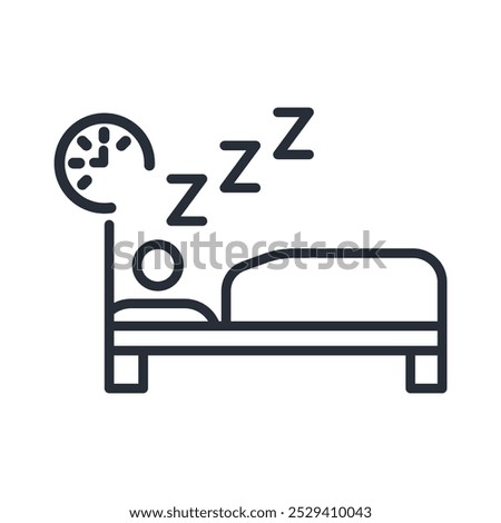 sleep quality icon. vector.Editable stroke.linear style sign for use web design,logo.Symbol illustration.