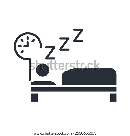 sleep quality icon. vector.Editable stroke.linear style sign for use web design,logo.Symbol illustration.