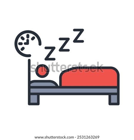 sleep quality icon. vector.Editable stroke.linear style sign for use web design,logo.Symbol illustration.