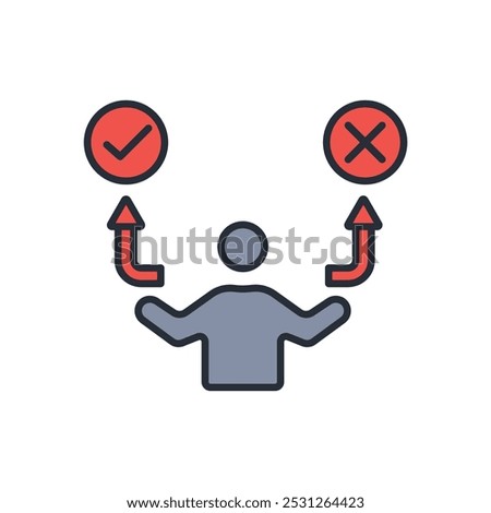 Decision icon. vector.Editable stroke.linear style sign for use web design,logo.Symbol illustration.