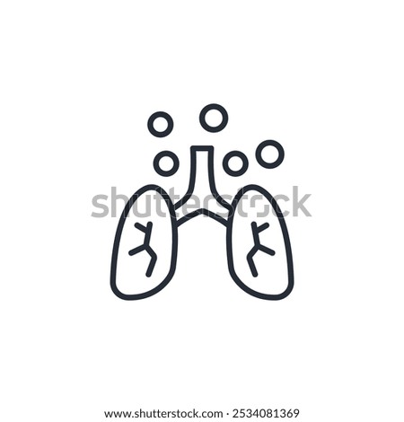 Particulate Matter icon. vector.Editable stroke.linear style sign for use web design,logo.Symbol illustration.