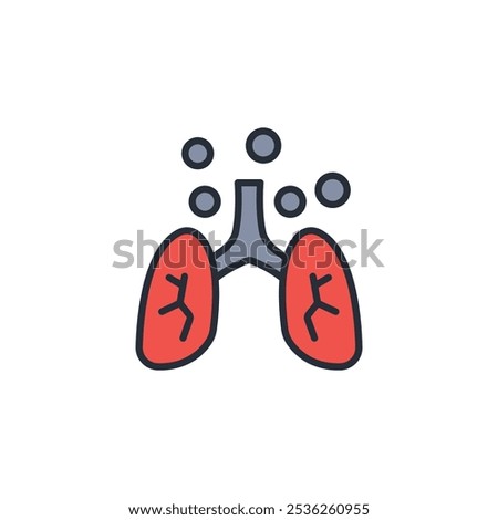 Particulate Matter icon. vector.Editable stroke.linear style sign for use web design,logo.Symbol illustration.