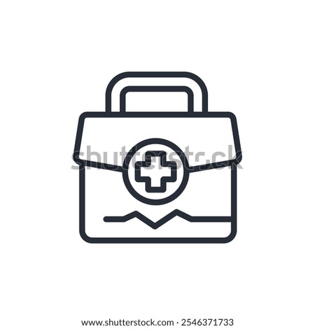 first aid kit icon. vector.Editable stroke.linear style sign for use web design,logo.Symbol illustration.