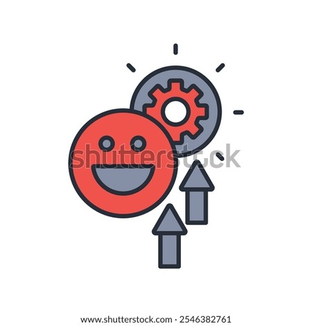 optimism icon. vector.Editable stroke.linear style sign for use web design,logo.Symbol illustration.