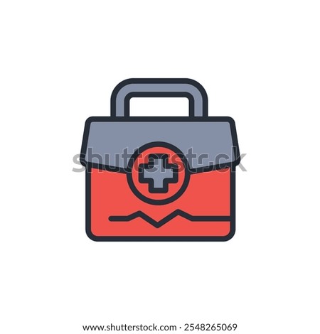 first aid kit icon. vector.Editable stroke.linear style sign for use web design,logo.Symbol illustration.