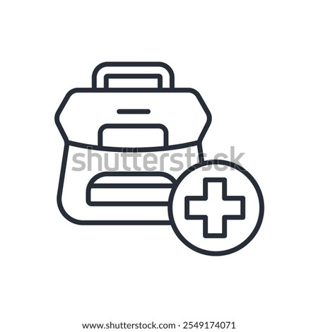 first aid kit icon. vector.Editable stroke.linear style sign for use web design,logo.Symbol illustration.