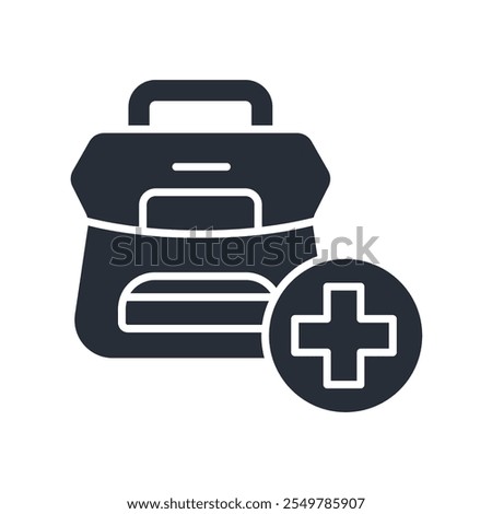 first aid kit icon. vector.Editable stroke.linear style sign for use web design,logo.Symbol illustration.