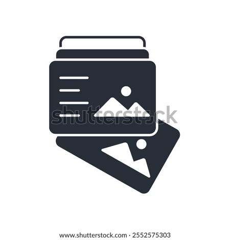 Postcard icon. vector.Editable stroke.linear style sign for use web design,logo.Symbol illustration.