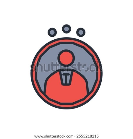 User icon. vector.Editable stroke.linear style sign for use web design,logo.Symbol illustration.