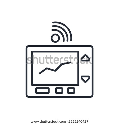 Smart Thermostat icon. vector.Editable stroke.linear style sign for use web design,logo.Symbol illustration.