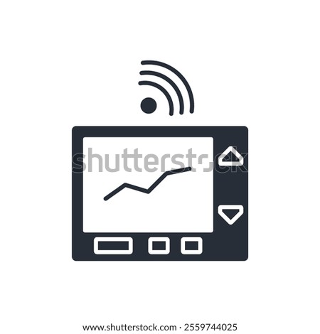 Smart Thermostat icon. vector.Editable stroke.linear style sign for use web design,logo.Symbol illustration.