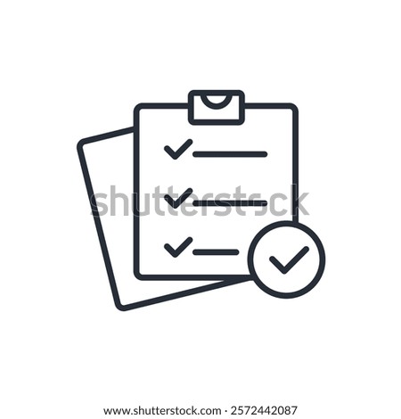 Tasks icon. vector.Editable stroke.linear style sign for use web design,logo.Symbol illustration.