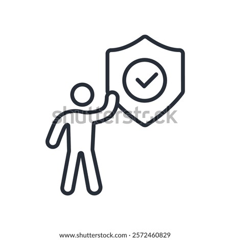 safety icon. vector.Editable stroke.linear style sign for use web design,logo.Symbol illustration.