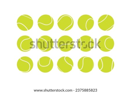 Padel tennis ball set vector design