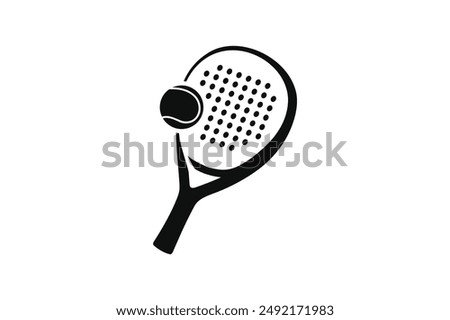 Padel logo padel Racket with ball logo design vector