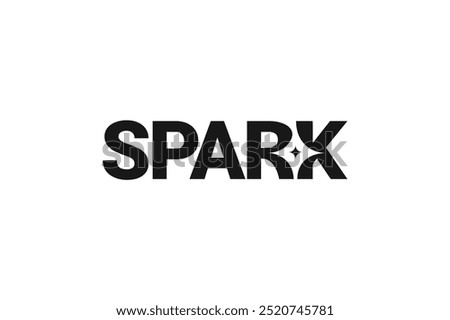 Spark modern minimalist logo design vector