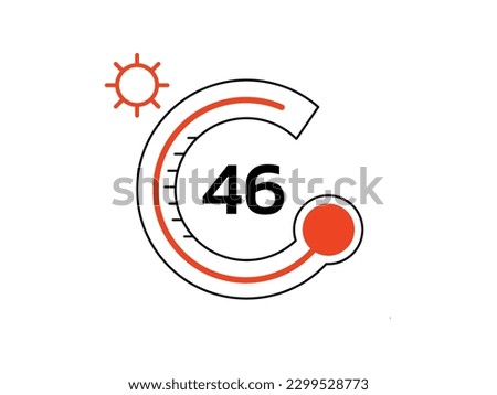 Thermometer and celsius icon logo symbol design for infographic global warming 