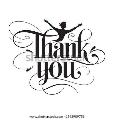 thank you Typography and calligraphy t shirt design vector