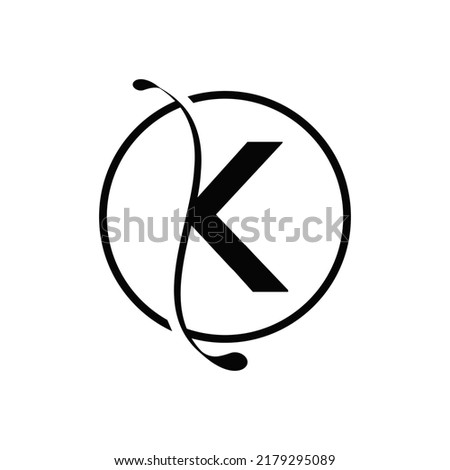 Initial K logo design vector Template. Abstract Letter K logo design Stok fotoğraf © 