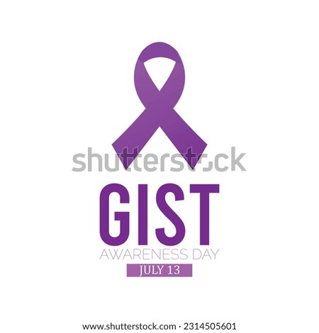 Gastrointestinal Stromal Tumor GIST awareness day is observed every year in July 13.banner design template Vector illustration background design.