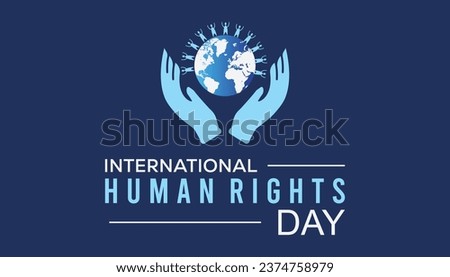 Vector illustration on the theme of Human Rights day observed each year during December. observed each year during December banner, Holiday, poster, card and background design.