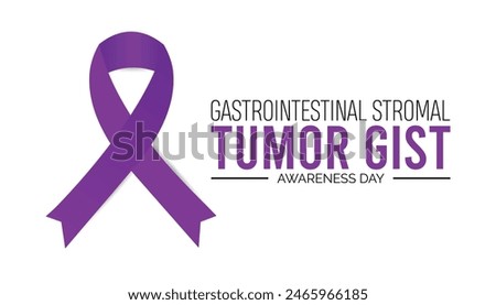 Gastrointestinal Stromal Tumor GIST awareness day observed every year in July. Template for background, banner, card, poster with text inscription.