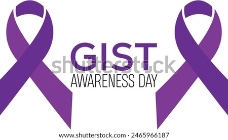 Gastrointestinal Stromal Tumor GIST awareness day observed every year in July. Template for background, banner, card, poster with text inscription.