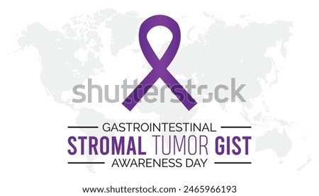 Gastrointestinal Stromal Tumor GIST awareness day observed every year in July. Template for background, banner, card, poster with text inscription.