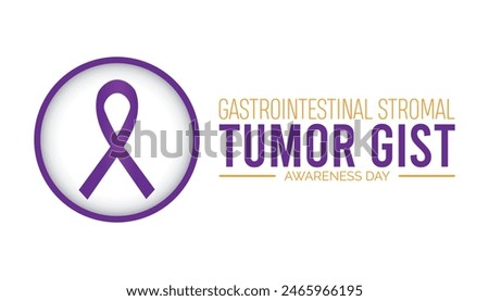 Gastrointestinal Stromal Tumor GIST awareness day observed every year in July. Template for background, banner, card, poster with text inscription.