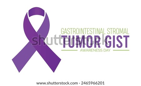 Gastrointestinal Stromal Tumor GIST awareness day observed every year in July. Template for background, banner, card, poster with text inscription.