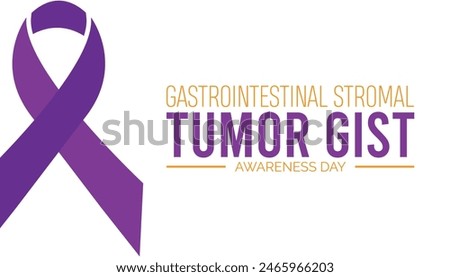 Gastrointestinal Stromal Tumor GIST awareness day observed every year in July. Template for background, banner, card, poster with text inscription.