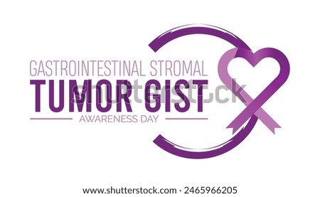 Gastrointestinal Stromal Tumor GIST awareness day observed every year in July. Template for background, banner, card, poster with text inscription.