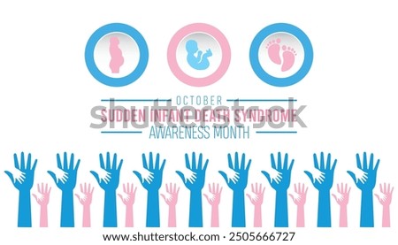 Sudden Infant death syndrome SIDS awareness month is observed every year on October. Medical Healthcare Awareness concept. background, placard, banner template Vector illustration design.