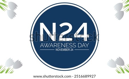 N24 awareness day is observed every year on November. Medical Healthcare Awareness concept. background, placard, banner template Vector illustration design.