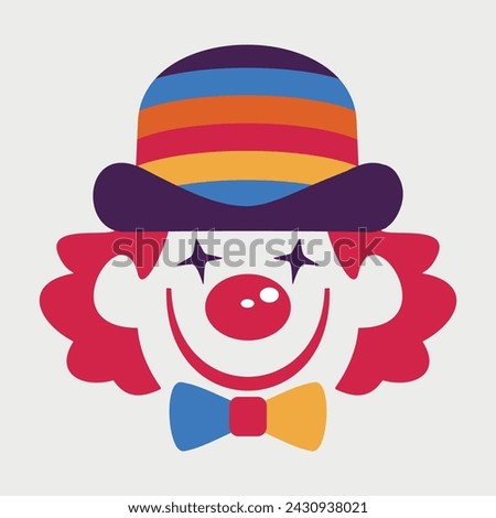 clown vector icon isolated on white background